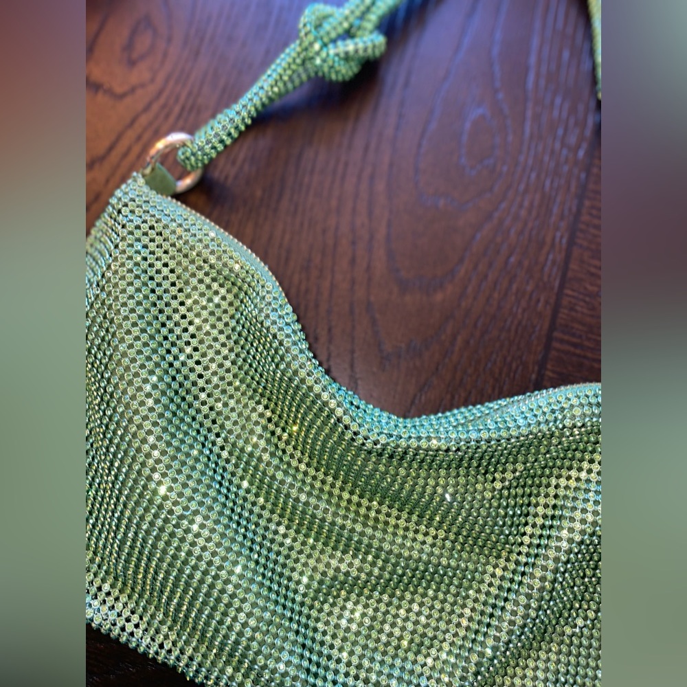 Green Rhinestone Purse - Picture 3 of 7